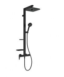 IDEAL STANDARD - Ceraflow ALU+ Sprchový set s batériou, 26x26 cm, 2 prúdy, hodvábna čierna (BE204XG)