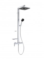 IDEAL STANDARD - Ceraflow ALU+ Sprchový set s batériou, 26x26 cm, 2 prúdy, strieborná (BE204SI)