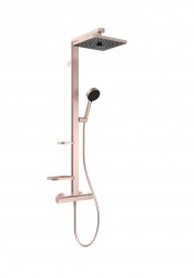 IDEAL STANDARD - Ceratherm ALU+ Sprchový set s termostatom, 26x26 cm, 2 prúdy, rosé (BE210RO)