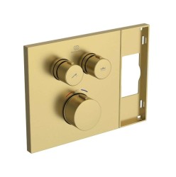 IDEAL STANDARD - Ceratherm Navigo Solos Termostatická batéria pod omietku, na 2 spotrebiče, kefované zlato (A7894A2)