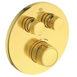 IDEAL STANDARD - CeraTherm Navigo Termostatická sprchová batéria pod omietku na 2 spotrebiče, Brushed Gold (A7296A2)