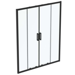 IDEAL STANDARD - Connect 2 Posuvné sprchové dvere, štvordielne, 160 cm, čierna/číre sklo (K9282V3)