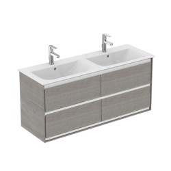 IDEAL STANDARD - Connect Air Skrinka pod dvojumývadlo 120 cm, svetlosivý dub/matný biely lak (E0822PS)