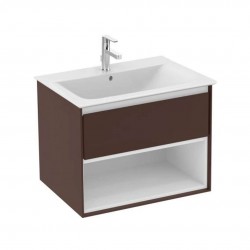 IDEAL STANDARD - Connect Air Skrinka pod umývadlo, 60x44x52 cm, hnedá mat/biela mat (E0826VY)