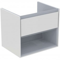 IDEAL STANDARD - Connect Air Skrinka pod umývadlo, 60x44x52 cm, lesklá biela/svetlosivá mat (E0826KN)