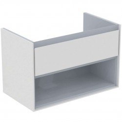 IDEAL STANDARD - Connect Air Skrinka pod umývadlo, 80x44x52 cm, lesklá biela/svetlosivá mat (E0827KN)