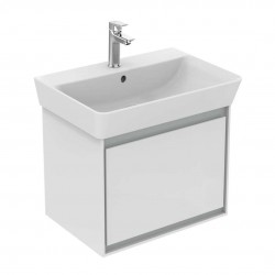 IDEAL STANDARD - Connect Air Skrinka pod umývadlo Cube 55 cm, 48x41x40 cm, lesklá biela/svetlosivá mat (E0844KN)