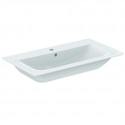 IDEAL STANDARD - Connect Air Umývadlo nábytkové, 84x46x17 cm, s prepadom, otvor na batériu, s Ideal Plus, biela (E0279MA)