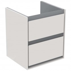 IDEAL STANDARD - Connect Air Umývadlová skrinka, 43x40x52 cm, lesklý biely/matný svetlosivý lak (E1608KN)