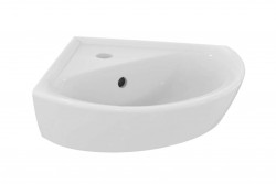 IDEAL STANDARD - Eurovit Umývadielko rohové 48x35 cm, s prepadom, otvor na batériu, biela (E872701)