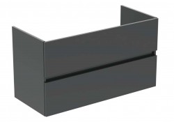 IDEAL STANDARD - Eurovit+ Umývadlová skrinka, 55x100x44 cm, 2 zásuvky, lesklá sivá (R0265TI)