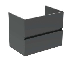 IDEAL STANDARD - Eurovit+ Umývadlová skrinka, 70x55x44 cm, 2 zásuvky, tmavo sivá (R0261TI)