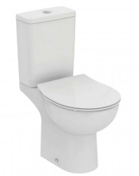 IDEAL STANDARD - Eurovit+ WC kombi s doskou SoftClose, vario odpad, spodné napúšťanie, RimLS+, biela (W007501)
