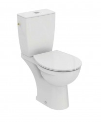 IDEAL STANDARD - Eurovit WC kombi s doskou SoftClose, zadný odpad, biela (W328501)