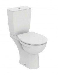 IDEAL STANDARD - Eurovit WC kombi s doskou SoftClose, zadný odpad, biela (W328701)