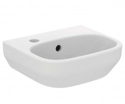 IDEAL STANDARD - i.Life A Umývadielko, 35x30 cm, s prepadom, otvor na batériu vľavo, biela (T470901)