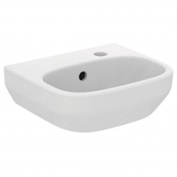 IDEAL STANDARD - i.Life A Umývadielko, 35x30 cm, s prepadom, otvor na batériu vpravo, biela (T471001)