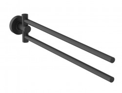 IDEAL STANDARD - IOM Držiak uterákov, otočný, dĺžka 37 cm, hodvábna čierna (A9131XG)