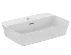 IDEAL STANDARD - Ipalyss Umývadlo na dosku, 55x38 cm, s prepadom, 1 otvor na batériu, biela (E207701)