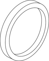 IDEAL STANDARD - Kruhový dištančný rámček s krytkou na vaňové batérie, priemer 163 mm, chróm (A962464AA)