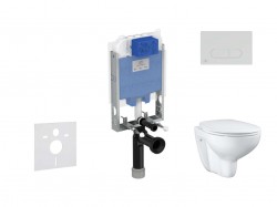 IDEAL STANDARD - ProSys Set predstenovej inštalácie, klozetu a sedadla Bau Ceramic, tlačidla Oleas M1, Rimless, SoftClose, chróm (ProSys80M SP138)