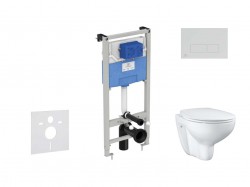 IDEAL STANDARD - ProSys Set predstenovej inštalácie, klozetu a sedadla Bau Ceramic, tlačidla Oleas M2, Rimless, SoftClose, chróm (ProSys120M SP63)