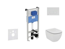 IDEAL STANDARD - ProSys Set predstenovej inštalácie, klozetu a sedadla Tesi, tlačidla Oleas M1, Aquablade, SoftClose, chróm (ProSys120M SP6)