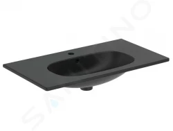 IDEAL STANDARD - Tesi Umývadlo nábytkové 825x450 mm, s prepadom, otvor na batériu, čierna (T3509V3)