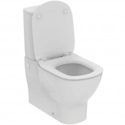 IDEAL STANDARD - Tesi WC kombi s doskou SoftClose, vario odpad, spodné napúšťanie, Aquablade, biela (T371701)