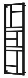 Instalprojekt - Kúpeľňový radiátor MONDRIAN - Farba radiátora - Čierna, Pripojenie radiátora - Stredové 50 mm, Rozmer radiátora - 500 x 1440 mm, výkon 496 W (RADMON501431SP)