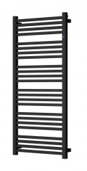 Instalprojekt - Kúpeľňový radiátor STICK čierna farba - Farba radiátora - Čierna, Rozmer radiátora - 400 × 1110 mm, výkon 452 W, Typ pripojenia - Stredové 50 mm (RADSTI401131SP)