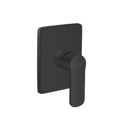 INVENA - 1-cestná nástenná batéria SIROS, square, čierna (BP-90-4K1-A)