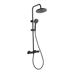 INVENA - Dažďová sprcha s batériou termostatickou volos, čierna; (AU-37-T04-V)