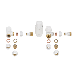 INVENA - Komplet termostatický axiálny s blokáciou biely pre; (CD-27-B15-S)