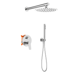 INVENA - Podomietková sada s batériou Alonia Trend, chróm (BS-70-001-V)