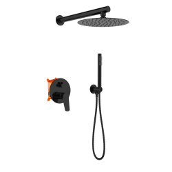 INVENA - Podomietková sada s batériou Alonia Trend, čierny lesk (BS-70-004-V)