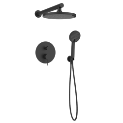 INVENA - Podomietková sada s batériou Kalitea Trend, čierna (BS-72-004-V)