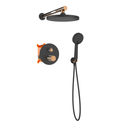 INVENA - Podomietková sada s batériou Moonlight Trend, čierna/rose gold (BS-77-014-V)