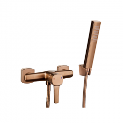 INVENA - Sprchová batéria GLAMOUR vrátane sprchového setu meď (BN-02-014-V)