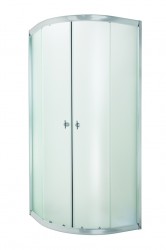 INVENA - Sprchovací kút štvrťkruh MARBELLA, profil: chróm, sklo frosted 80x80cm (AK-46-181-O)