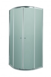 INVENA - Sprchovací kút štvrťkruh VITORIA 80 x 80, chróm profil, sklo grafitové (AK-49-187-O)