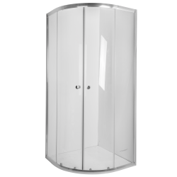 INVENA - Sprchovací kút štvrťkruh VITORIA, profil: chróm, sklo číre 90x90cm (AK-49-195-O)