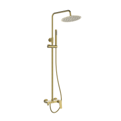 INVENA - Sprchový stĺp s batériou, Alonia Trend, kartáčované zlato (AU-70-D09-V)