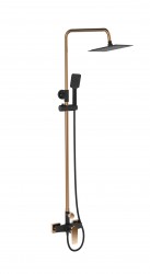 INVENA - Sprchový stĺp s batériou MIDNIGHT čierna/zlato (AU-35-D14-V)