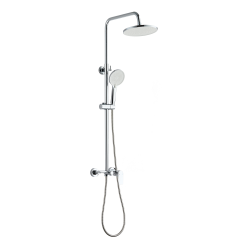 INVENA - Sprchový stĺp s batériou, Rikia, chróm (AU-24-B01-G)