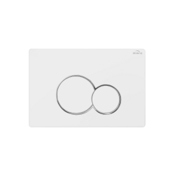 INVENA - Tlačidlo splachovacie k podomietkovému rámu, 601 biele; (CC-01-002-S)