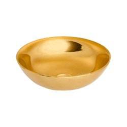 INVENA - Umývadlo na dosku TINOS TREND, 39,5 cm, zlatá lesk (CE-43-009-C)