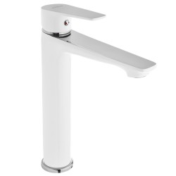 INVENA - Umývadlová batéria DOKOS biela/chróm (BU-19-W02-V)