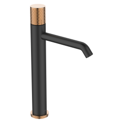 INVENA - Umývadlová batéria vysoká MOONLIGHT čierna/ružové zlato (BU-77-W14-V)