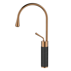 INVENA - Umývadlová batéria vysoká STONE čierna/meď (BU-03-W14-V)